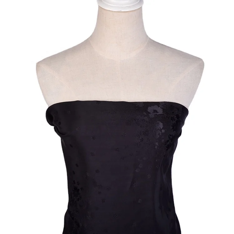 Fancy Oblique Cold Touch Viscose Rayon Floral plum Blossom Jacquard Fabric for Dress and Skirt