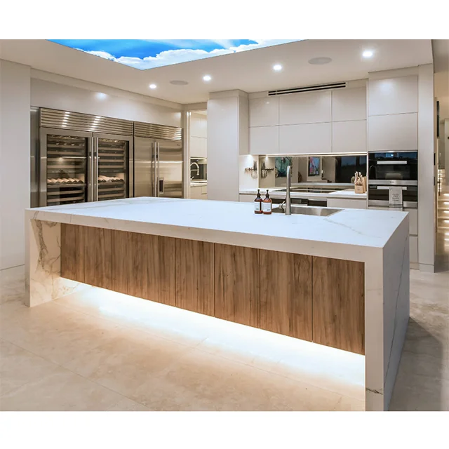 CBMmart Best Selling High Quality Wood Grain Cabinets Pantry Kitchen Cabinets Cupboards Made in China