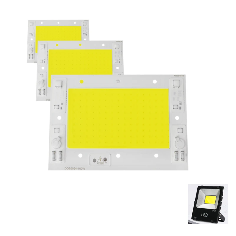 Hot sale High Power led chip on board AC 220V Led chip 50W 100W 150W 5054 AC cob led module no drive for led flood light