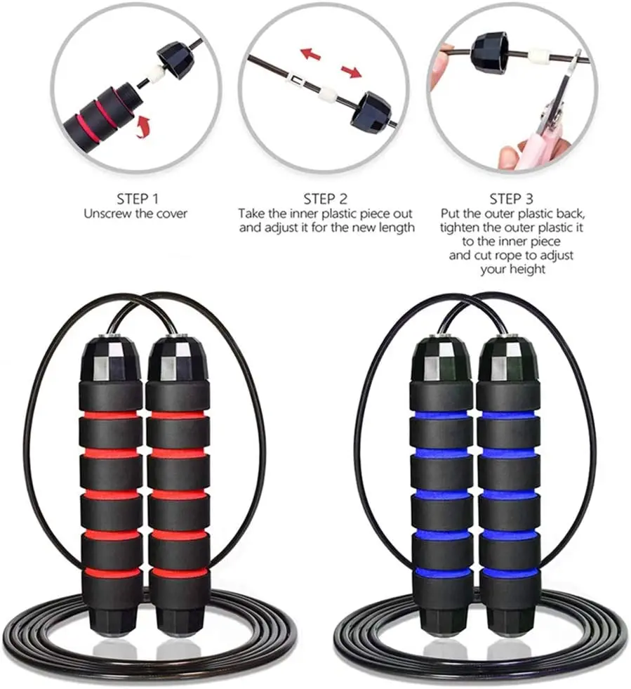 light weight pvc jumping rope custom logo foam handle adjustable heavy speed weighted jump rope