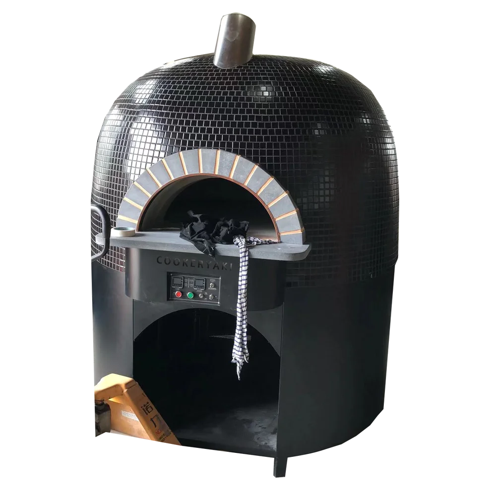 Various Color Mosaic Decoration High Baking Capacity Gas fired 3 Burners Pizza Oven