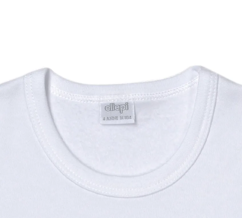 Best Selling Ellepi Brand Thermal Plain Crewneck Short Sleeves Undershirt For 12-16 Year Olds Boy Comfortable Cotton Underwear