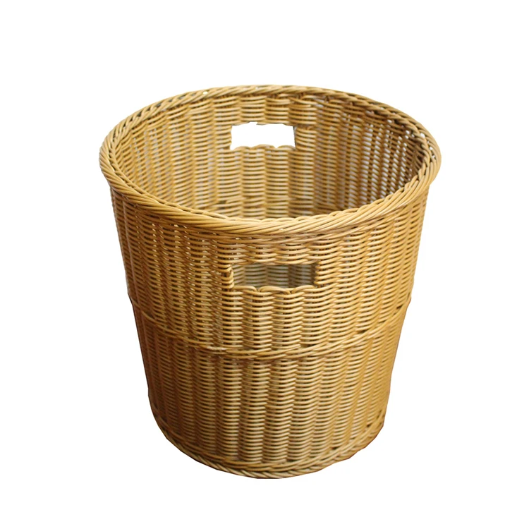 Одиночная прямоугольная Водонепроницаемая ручная плетеная прочная подарочная корзина для белья из ротанга