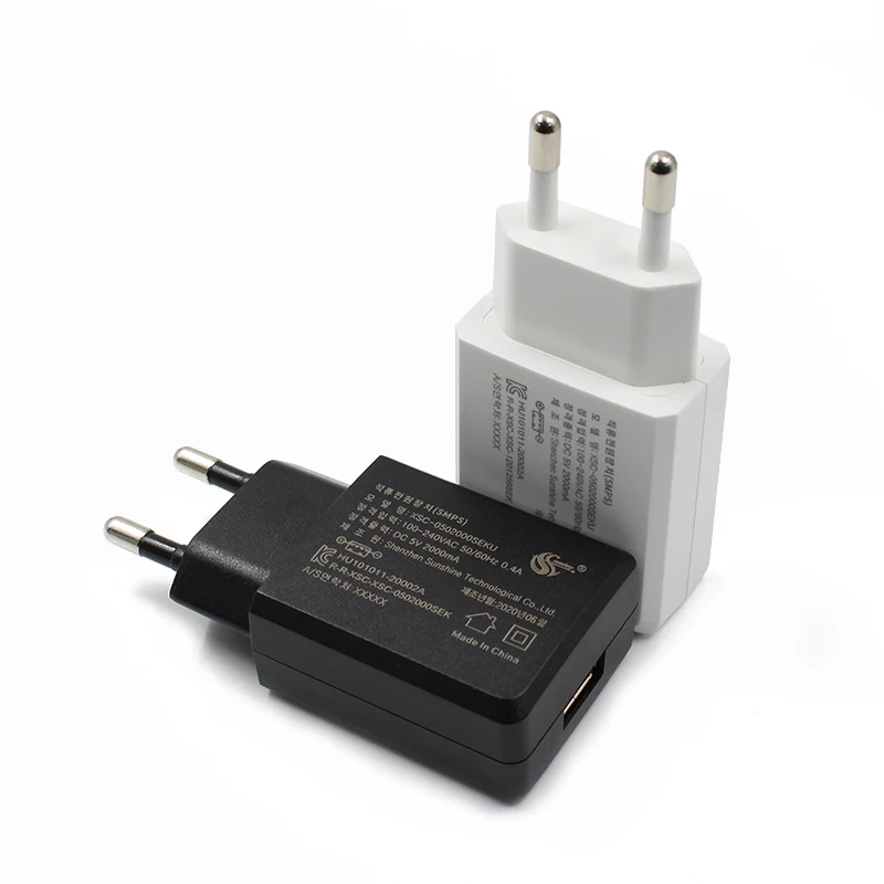 2021 Hot 15W USB charging South Korea EK  plug  5v 1A 2A 2.5A  KC KCC  mobile phone charger