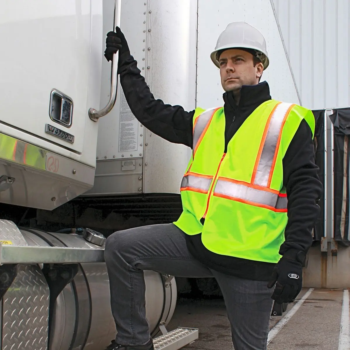 ANSI EN Class 1 security guard uniforms jacket reflective shirt hi vis construction industrial warning safety vest