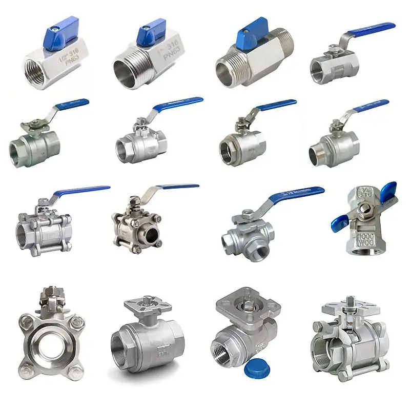 Stainless Steel 304 316 Full Port Ball Valve 2way 3way 2pc 3pc Ball Valve Mini water ball valve