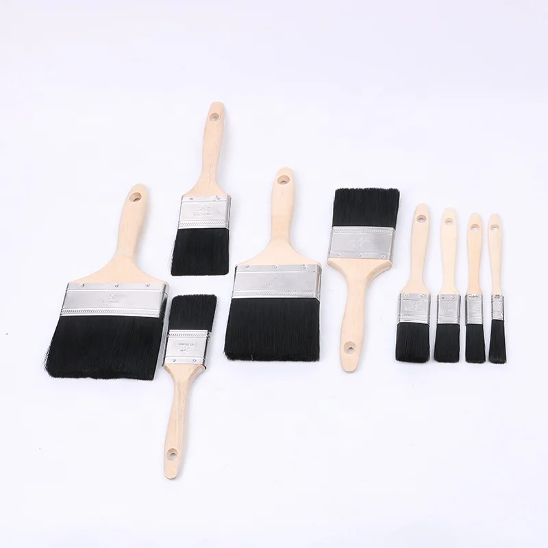 Hot promotional Natural Pure Bristle Paint Brush Set Painting Brushes