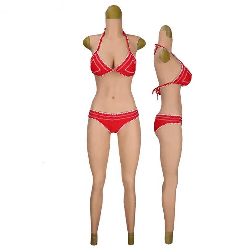 Pussy silicone bodysuit drag queen silicone vagina for transgender shemale crossdresser sexy cosplay breast form