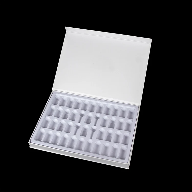 Custom blister inlay Flocky PS tray for Lyophilized facial powder