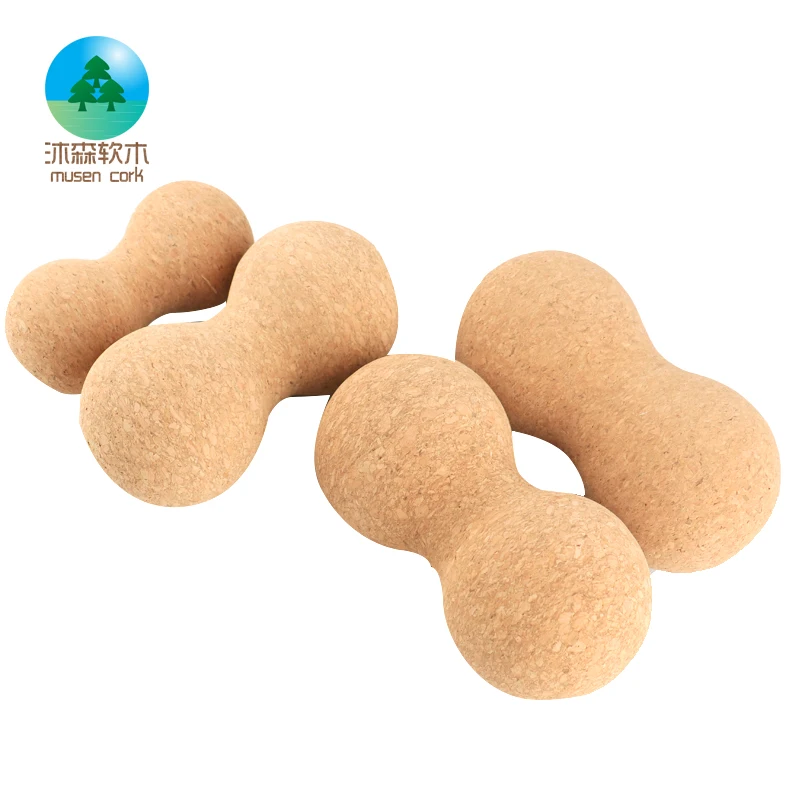 Factory Promotion 60*120 75*150 80*160mm  Nature Cork yoga ball  Massage Yoga Ball