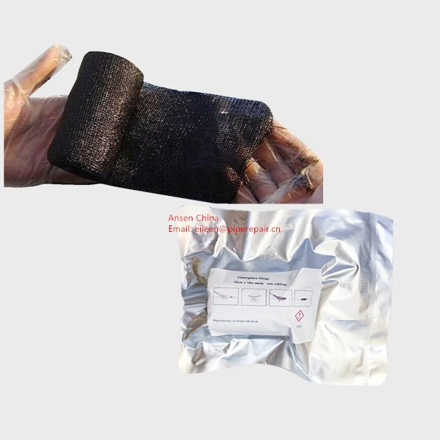 Industrial-strength Fibreglass-reinforced Repair Tape Quick Repair Bandage Pipe Wrap on Oil Gas Pipeline Protection