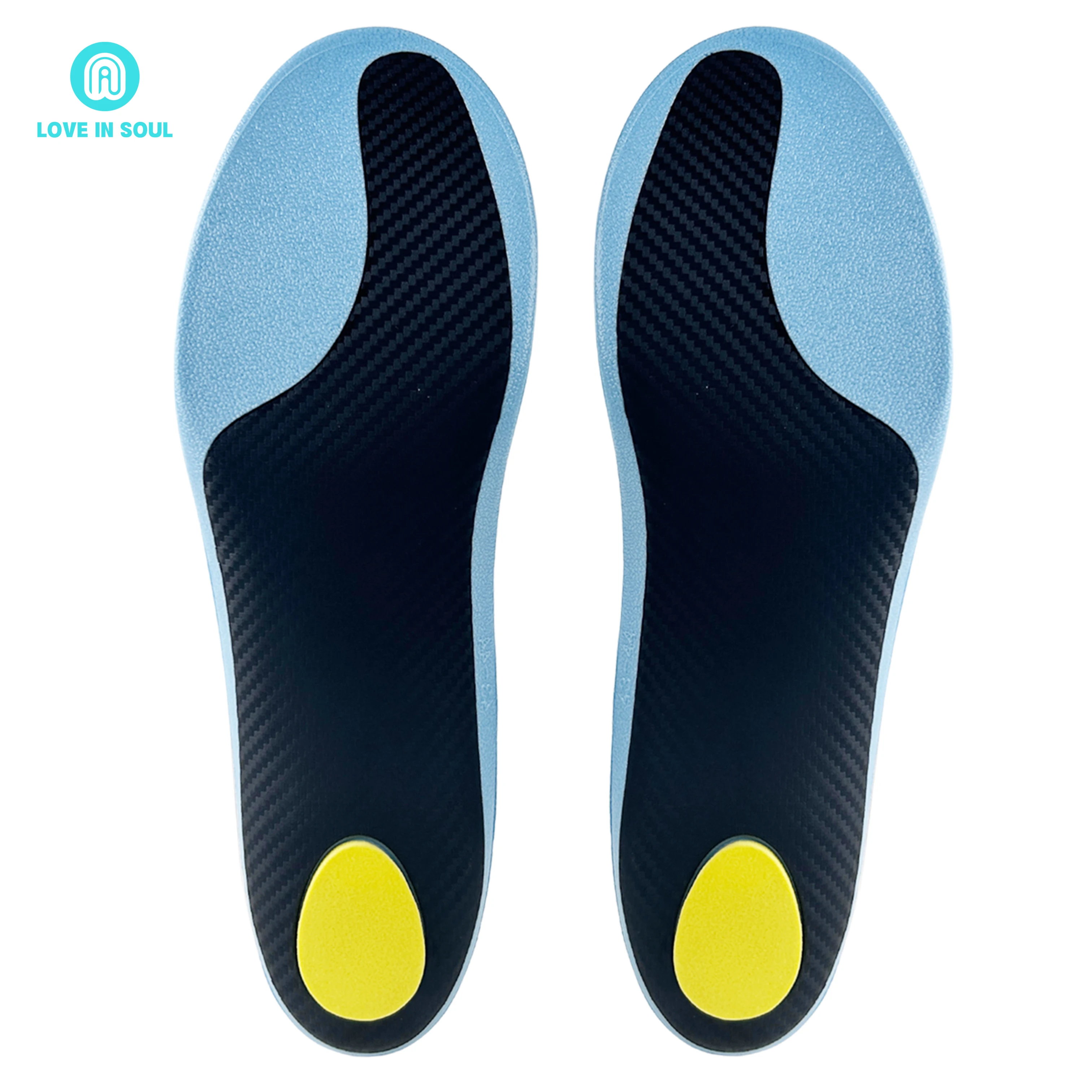 carbon fiber insoles for soccer arch support Orthotic Shoe Insert energy return shock absorption insole