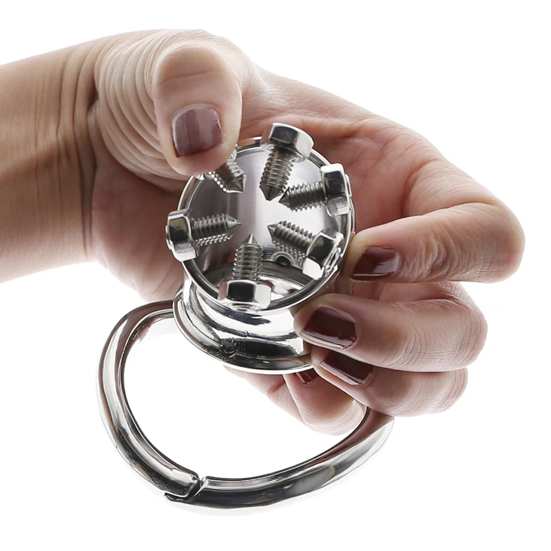CBT CHASTITY  OF THORNS Stainless Steel Chastity Cage With With arc-shaped Cock Ring BDSM toys Bondage Fetish cock toys