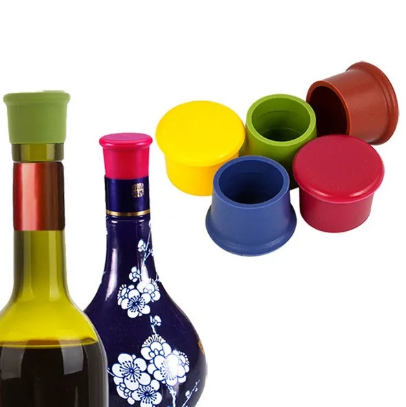 Wine Champagne Bottle Dust Cover Food Grade Silicone Fresh-keeping Lid for Kitchen Oil Sauce Bottle