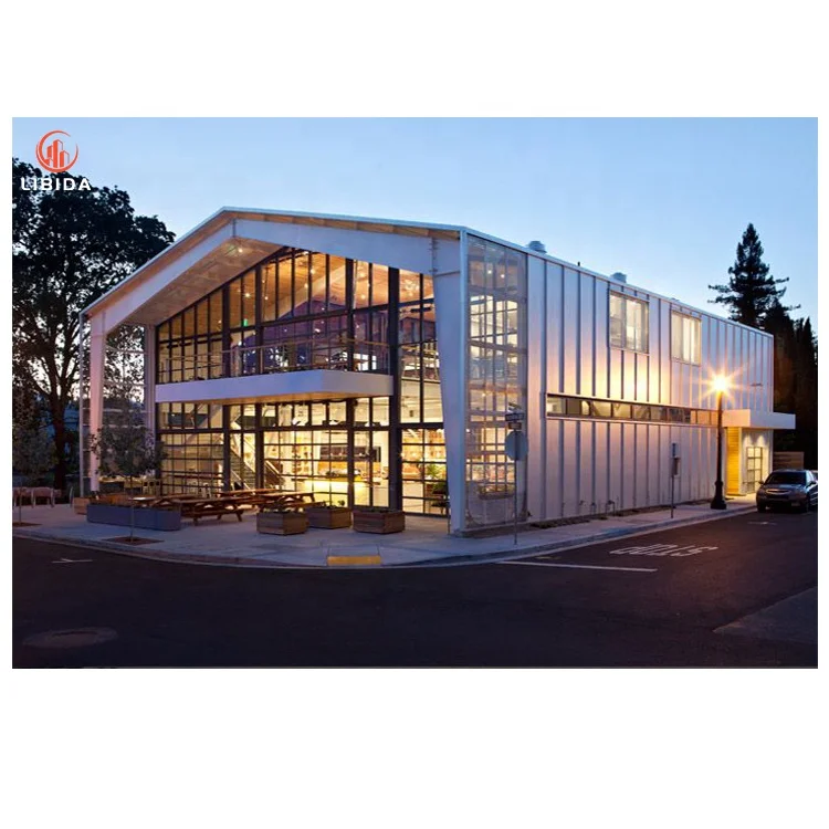 Energy saving high load customized steel structure prefabricated factory workshop & plants swith solar panels