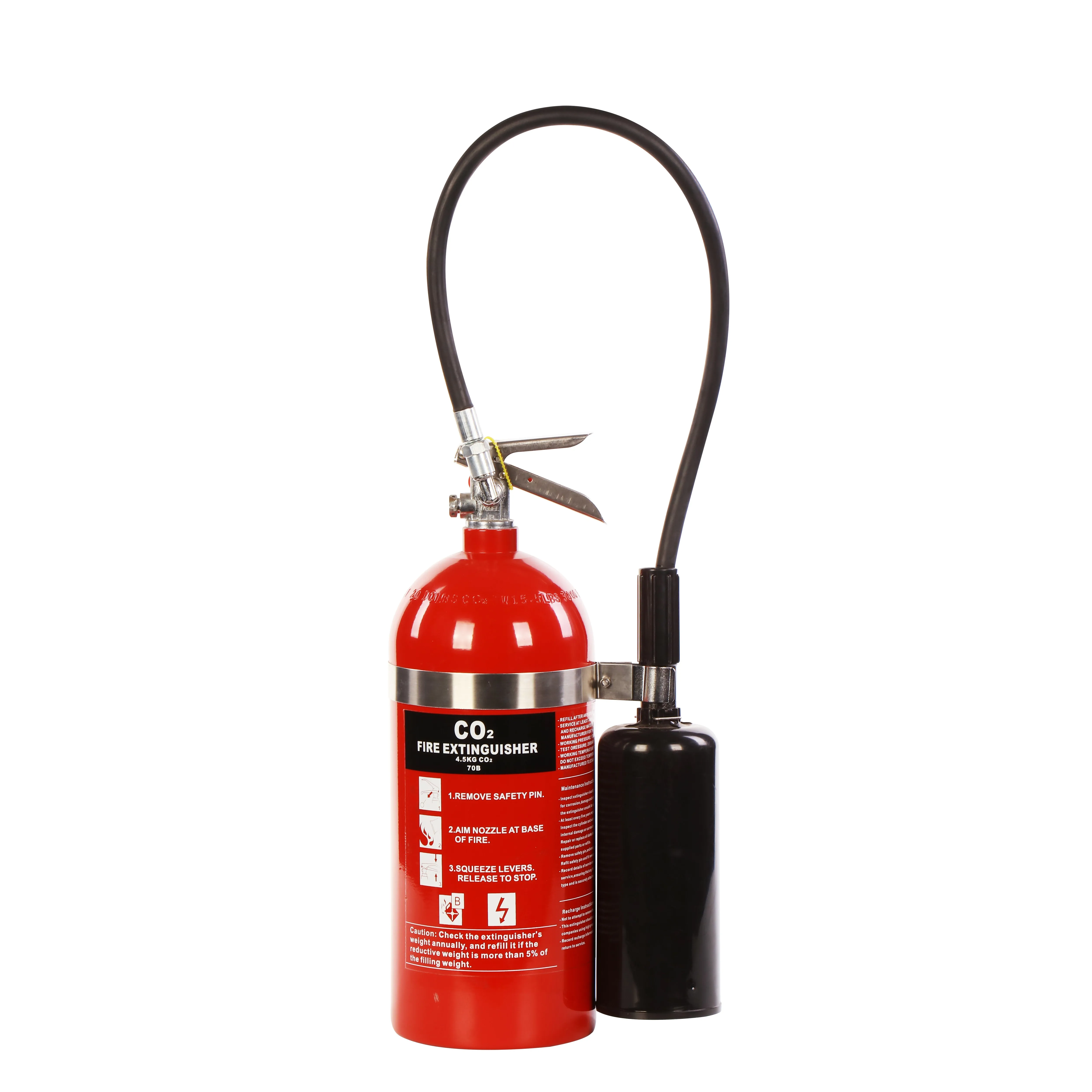 5lb 10lb 15lbs 20lbs Aluminum alloy CO2 Fire Extinguisher with DOT Approval America style CO2 Fire extinguisher Extintor de CO2