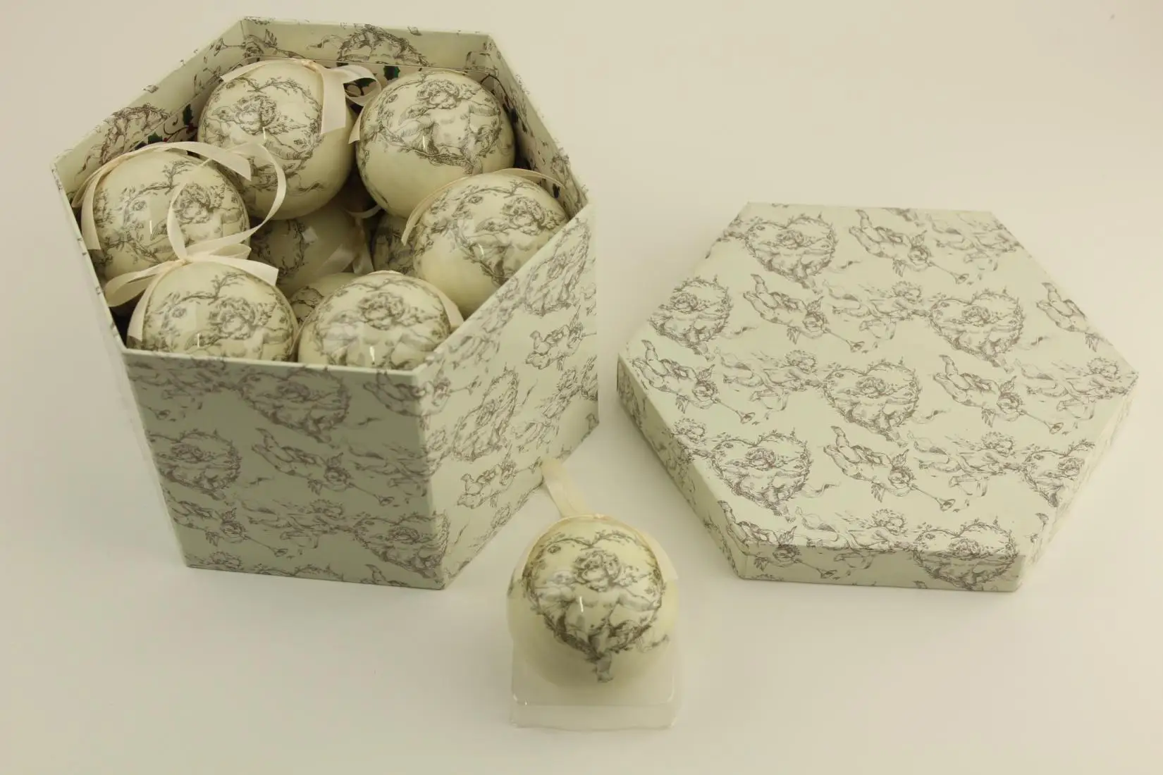 Full color print Foam Paper Ball Christmas Tree Ball