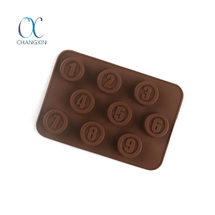 Sustainable  Arabic Numerals Shape Silicone Sugar Lace Mold