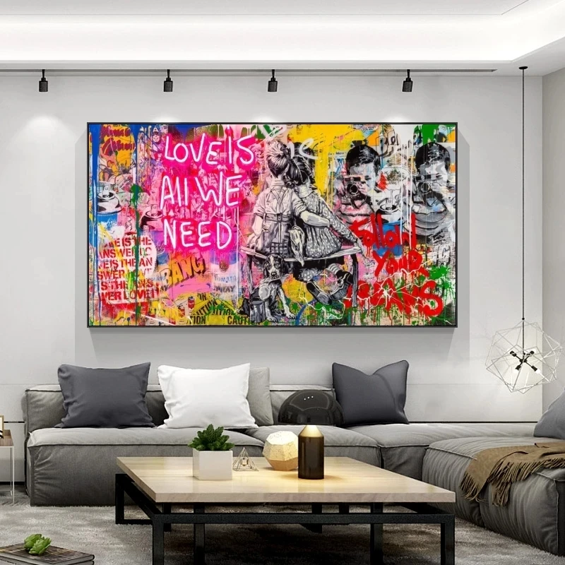 Etsy dropshipping Hot Selling Home Decor Painting 100% graffiti art oil painting portrait