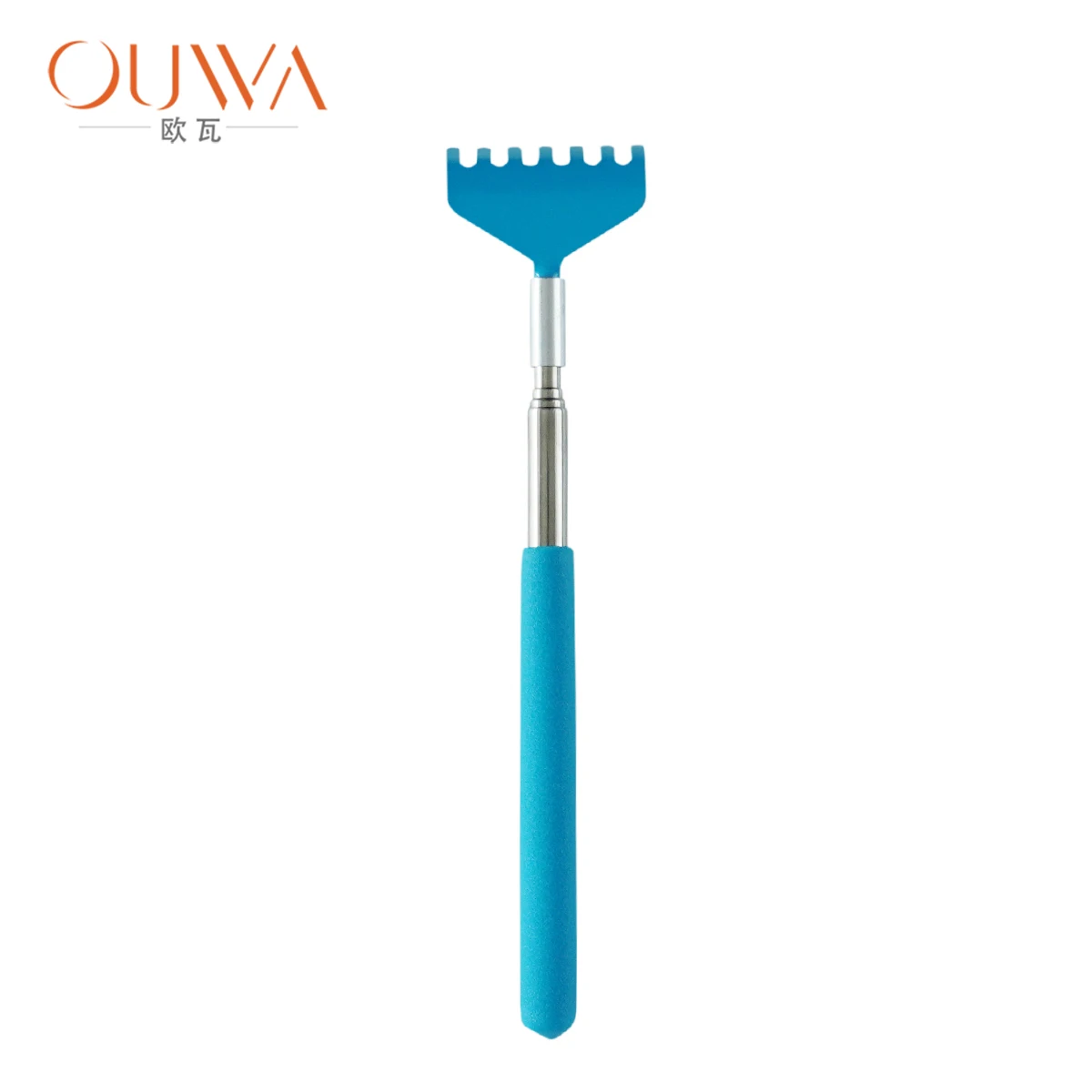 
Red color retail ultimate stainless steel comfortable body itching metal back scratcher 