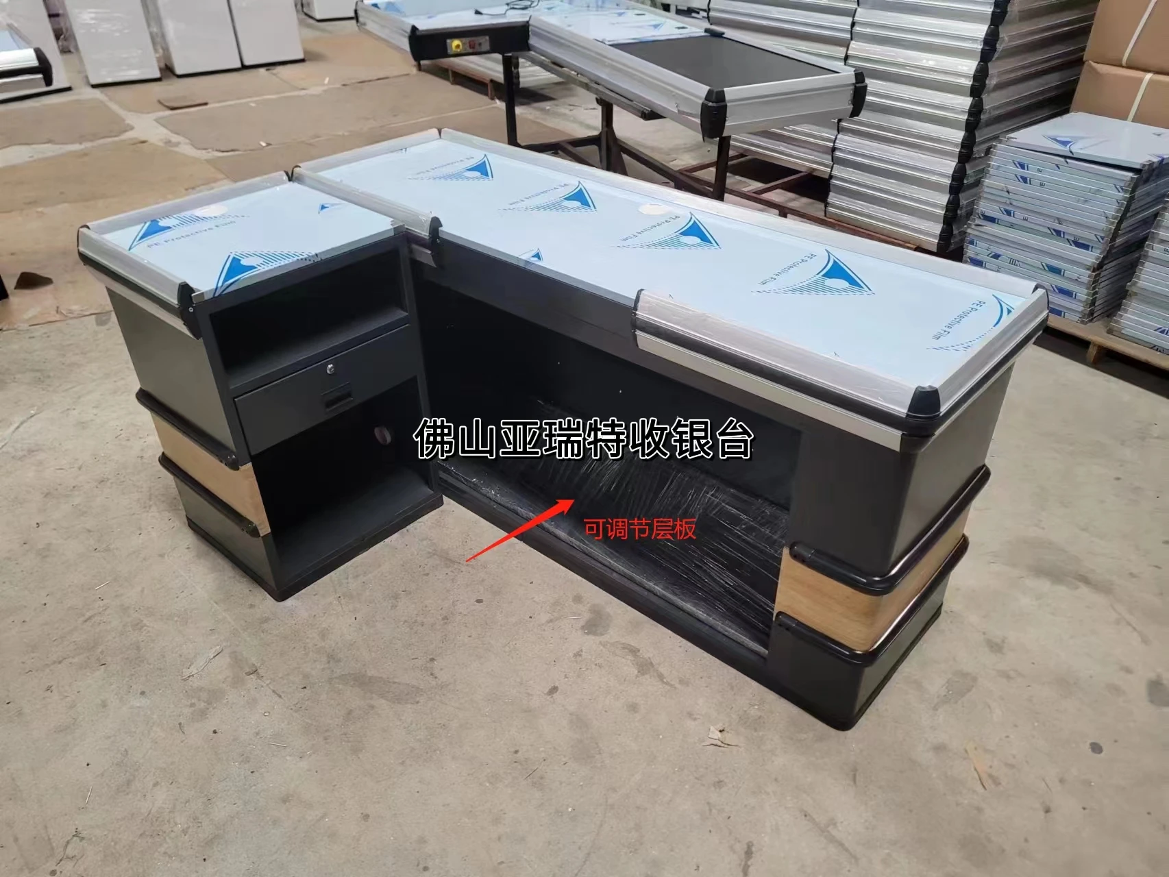 New product grocery store checkout counter/cashier counter table for promotion