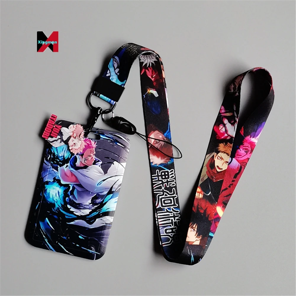 Anime bus pass card case hard mobile phone lanyard spell back to battle five Wu Fu Hehui two-side Suqian Tiger stick Youren