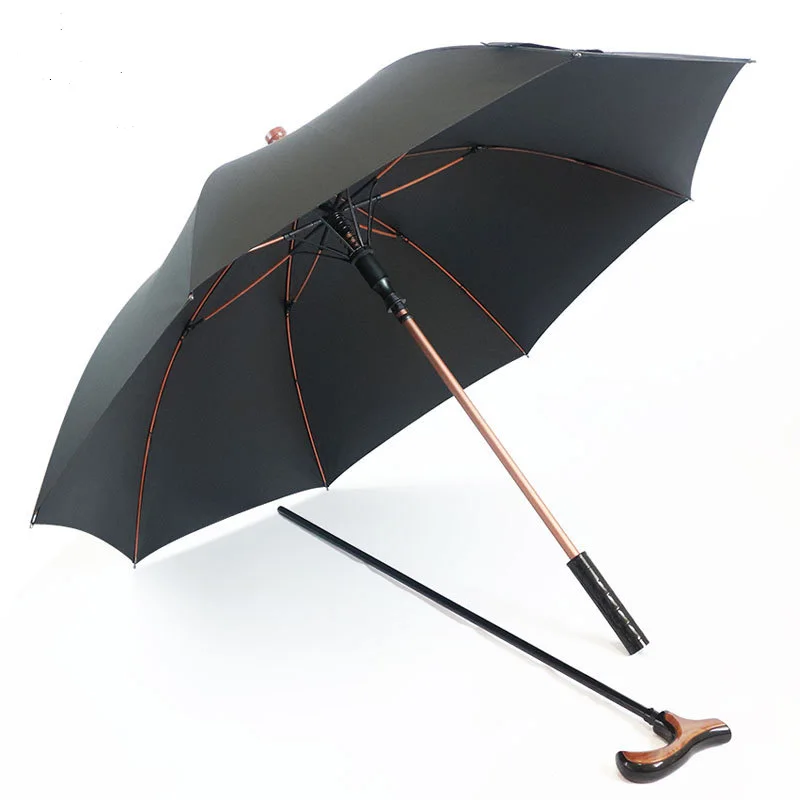 Multifunction strong walking stick umbrella with logo