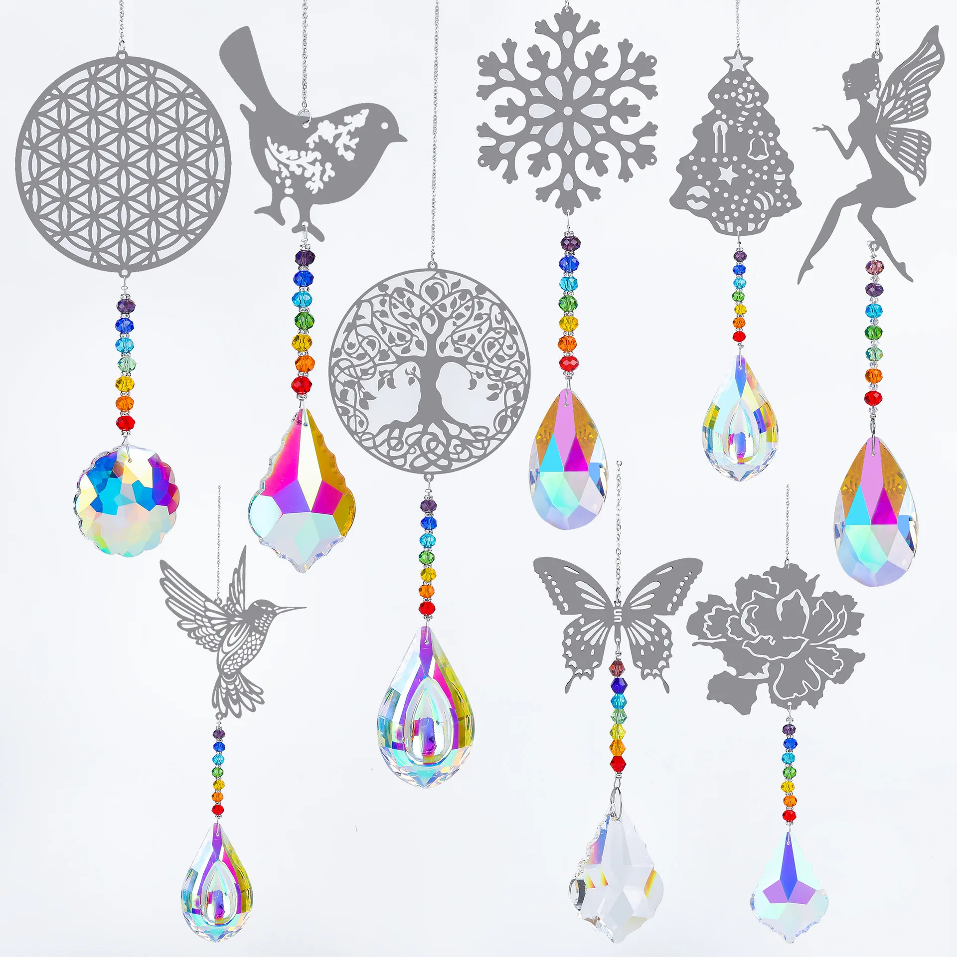 Wholesale Animal Pendant Prism Crystal Ball Rainbow Chaser Sun Catcher Wind Chimes Hanging for Decorate