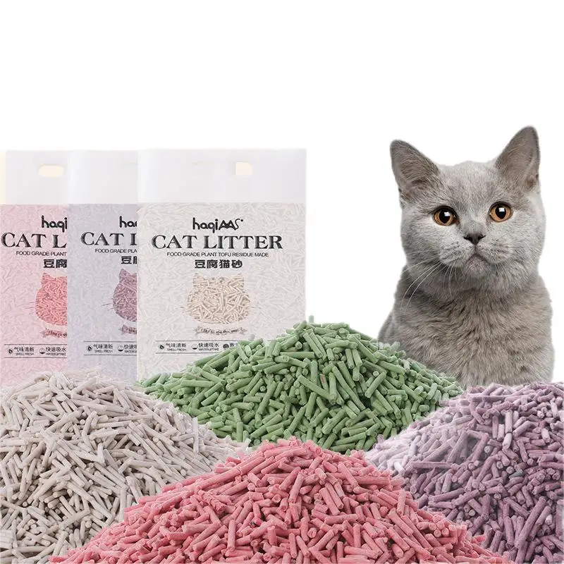 Litter Clean Cat Free sample Wholesale factory price good quality non loose sand tofu cat litter for pets