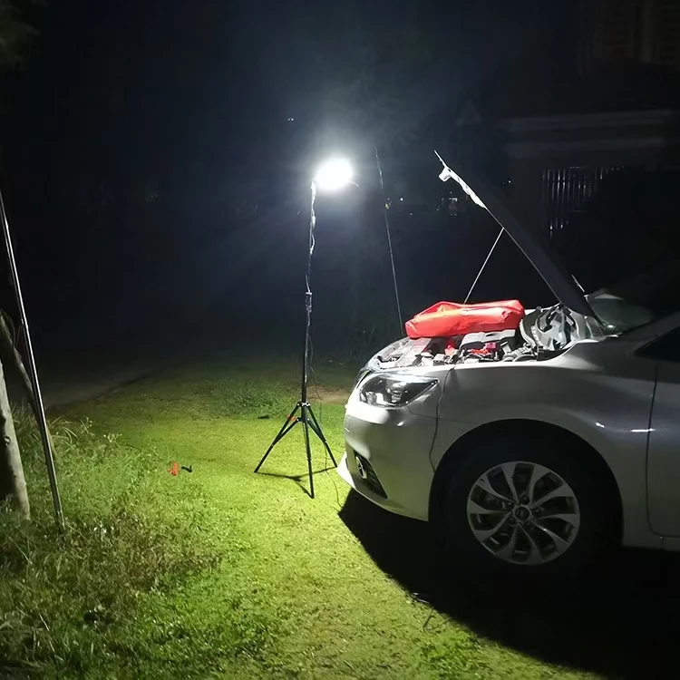 Waterproof Camping Light Car Repair Work Light Retro Outdoor Activity Solar Powered Travel Lighting Height 3 Meters DC12V LED