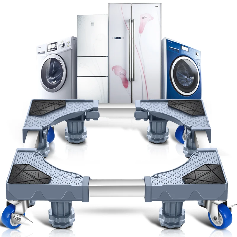 Factory Direct Sale Movable Adjustable Washing Machine Stand With Wheels