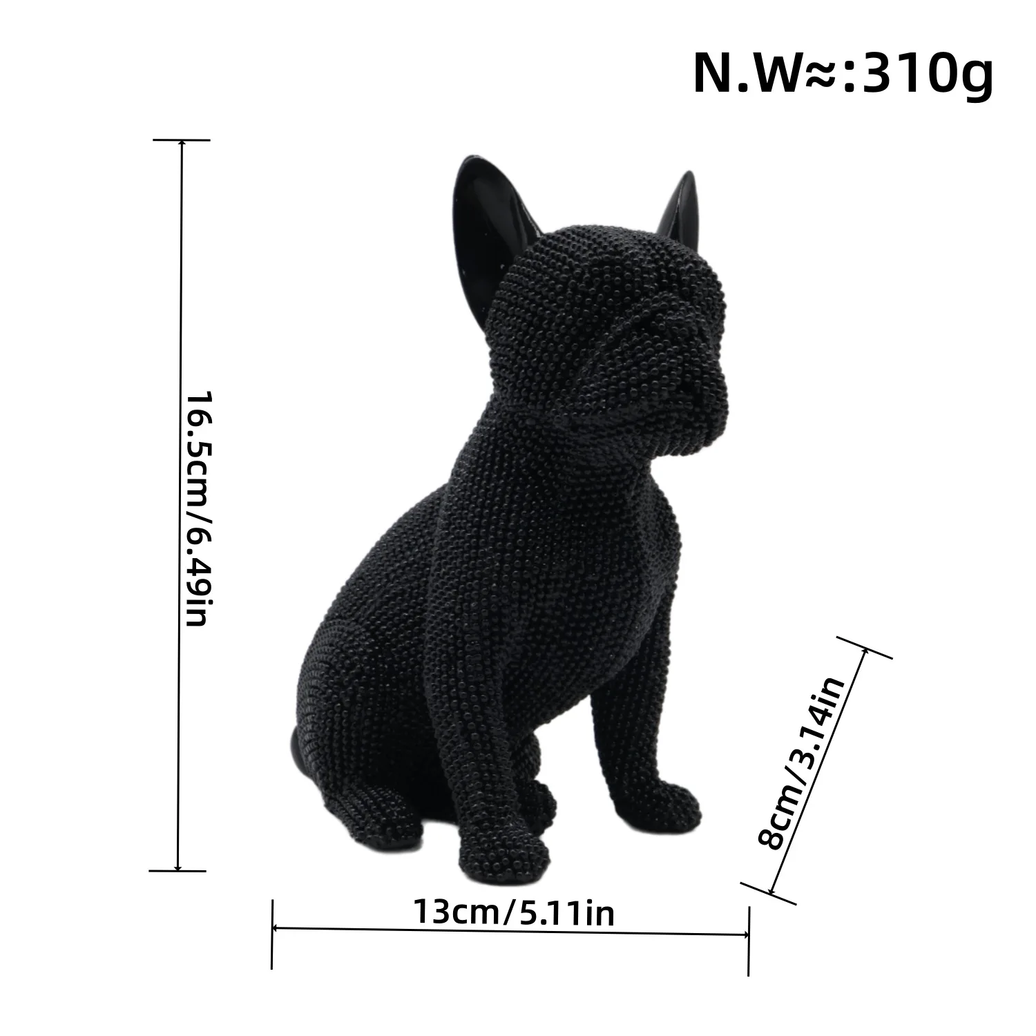 Nordic Modern 3D Resin Dog Ornaments Advanced Sense Creative Sitting Posture Luxury Light Home Decor Living Room Desktop 3D