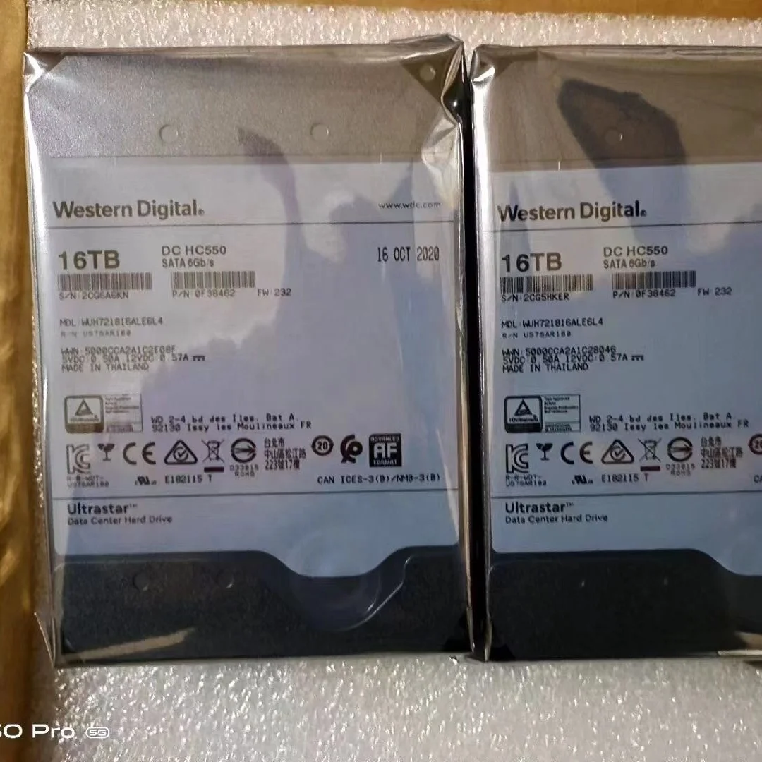 W D предприятия 16 ТБ жесткого диска 3,5 дюймов HDD гелия диск WUH721816ALE6L4 в наличии Новый SATA 7200 об/мин для сервера DC ultraster