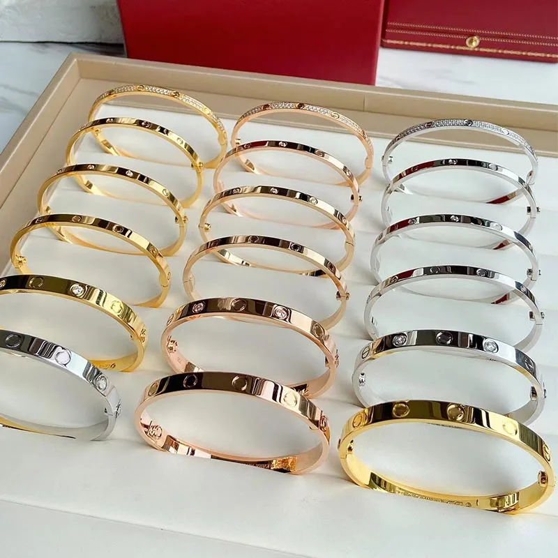 High quality 316L stainless steel plated 18K gold love screwdriver bracelet men and women luxury jewelry wholesale factory