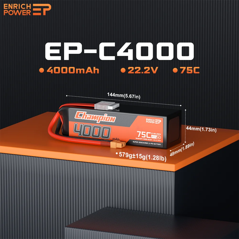 EP Rechargeable 11.1v 14.8v 22.2v Lipo Battery 3S 4S 6S 4000mah for RC Racing Car Toys