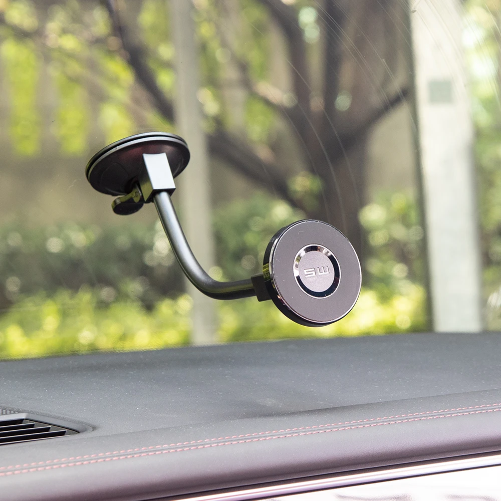 Hands Free universal dashboard windshield Long Arm gooseneck mobile holder Car Mount Strong Magsafing Magnetic Car Phone Holder