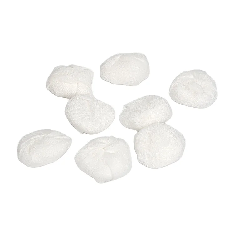 Medical consumables hospital clinic dental absorbent cotton sterile surgical gauze ball