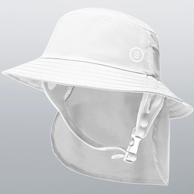 Summer waterproof surf hat Custom printed logo uv sun fishing casquette fisherman cap Nylon surfing Bucket Hats with chin strap