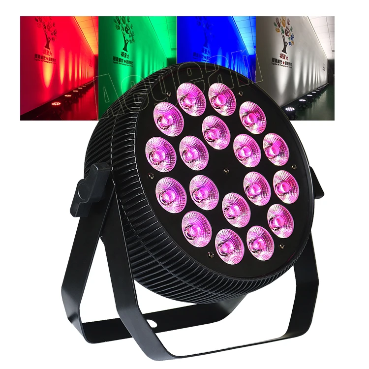 Factory Price 18X10W Rgbwa Uv 6In1 Wash Multicolor Dmx512 Led Par Lights For Disco Stage
