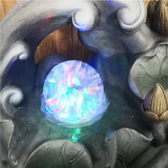 Home decoration indoor rain statue water fountain small sculpture for home table top