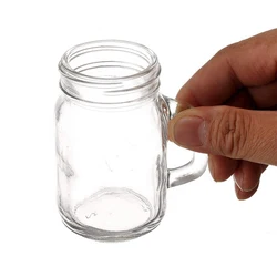 50ml 1oz 2oz mini round shape smooth glass mason jar gift box