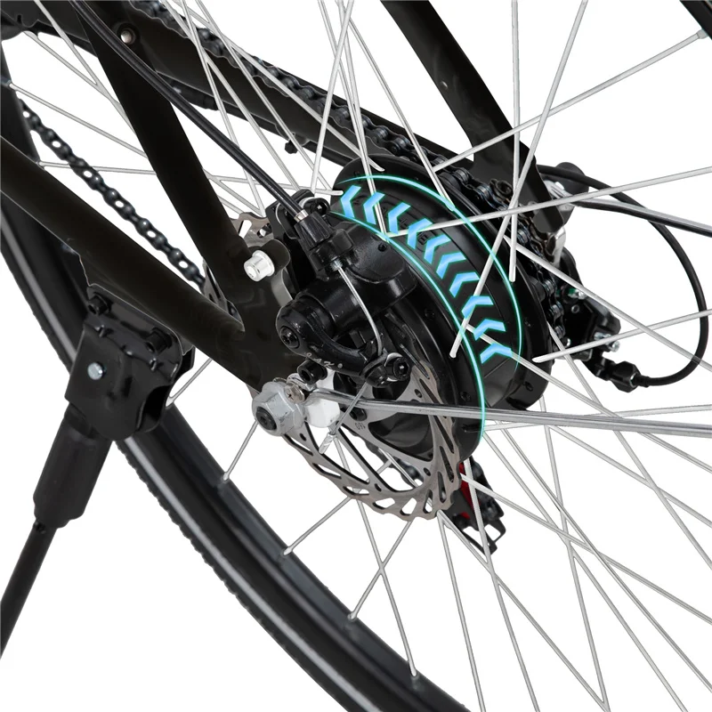 JOYKIE 700c electric city bike bici eletrica 250w rear hub motor ebike with rear rack