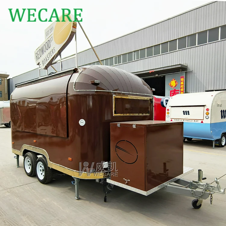 Wecare mobile airstream foodtruck food trailer food truck with full kitchen for sale in usa