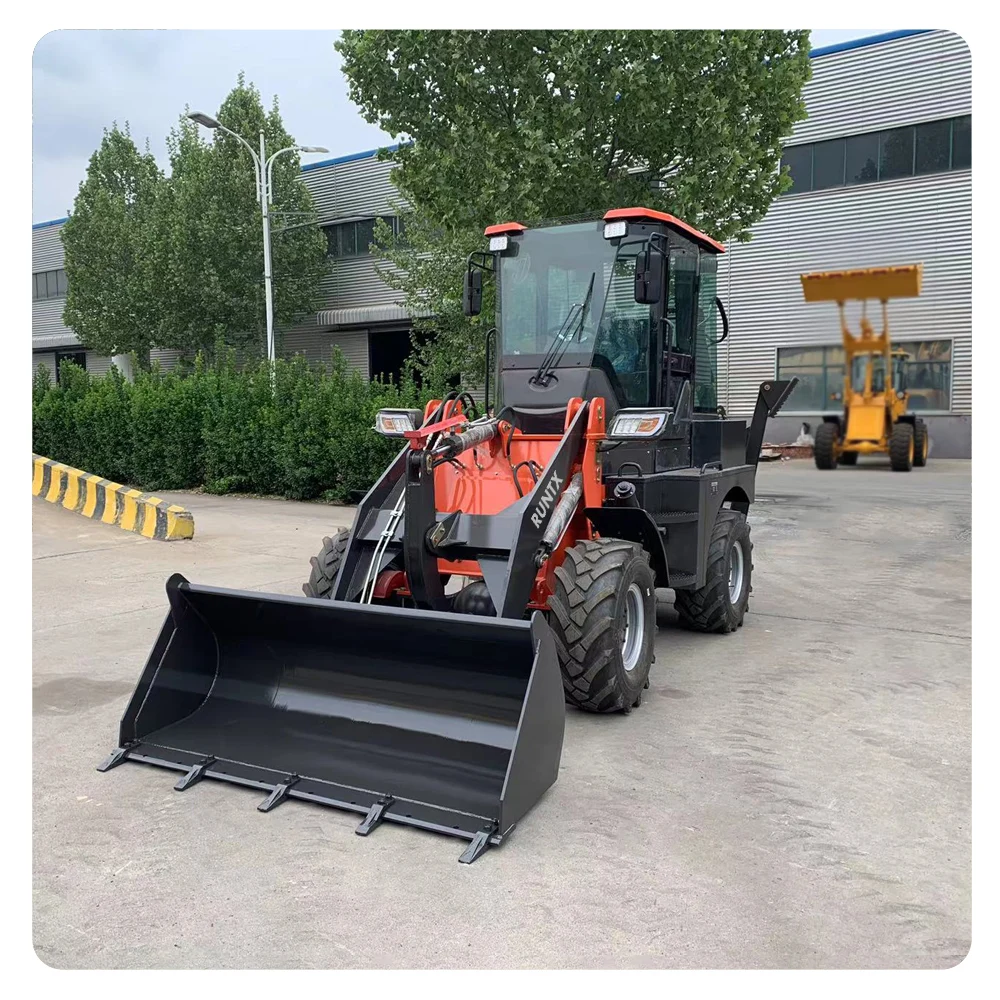 Runtx backhoe loader 1.6 ton 2.5 ton wheel loader mini backhoe excavator with luxury ROPS cabin