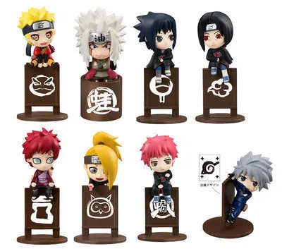 Creative Narutos 8 style Anime Figure Toys Set Anime Onepieces Mini Figure Ornament Surprise Box Doll Model Collection Gifts