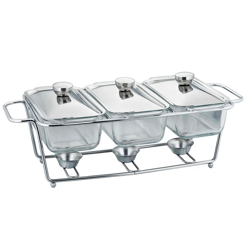 Hotel Wedding Equipment 1.3l Buffet Server Chafing Dish Commercial Food Warmer Set