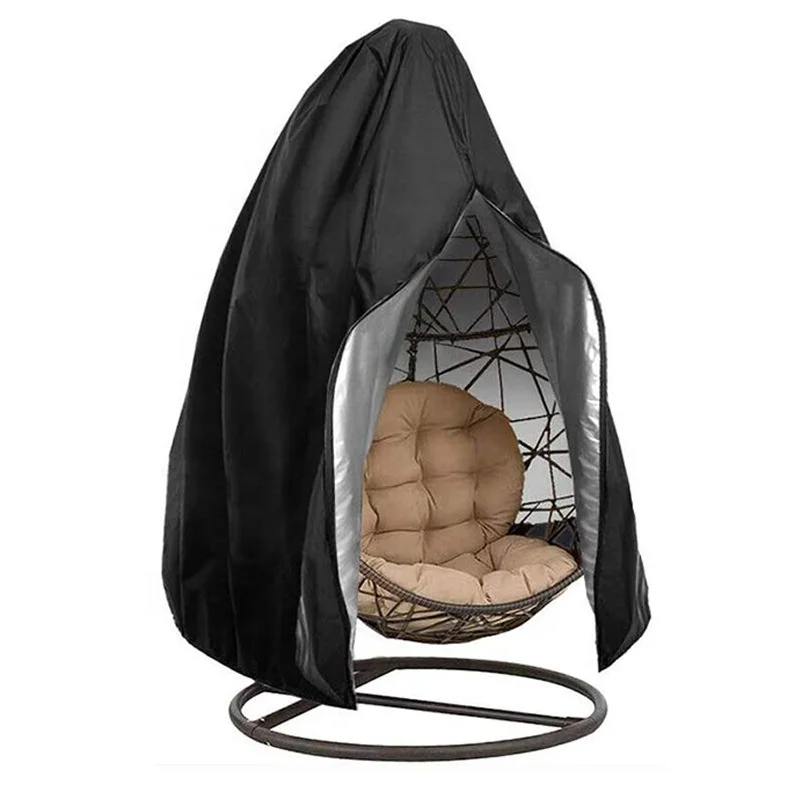 Outdoor Hanging Rocking Chair Cover Eggshell Style Single Seat Waterproof Swing Patio Hanging Chair Cover