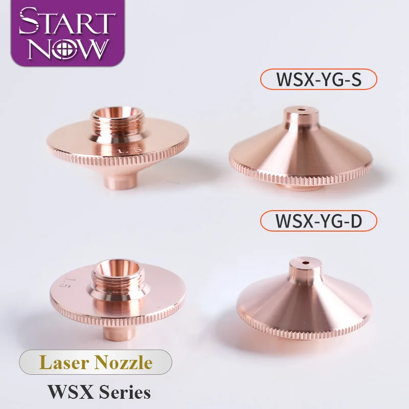 Startnow Laser Nozzle Single/Double Layers Dia.28mm H15 Thread M11 Caliber 1.0-4.0mm For WSX 1064nm CNC Fiber Laser Cutting Head