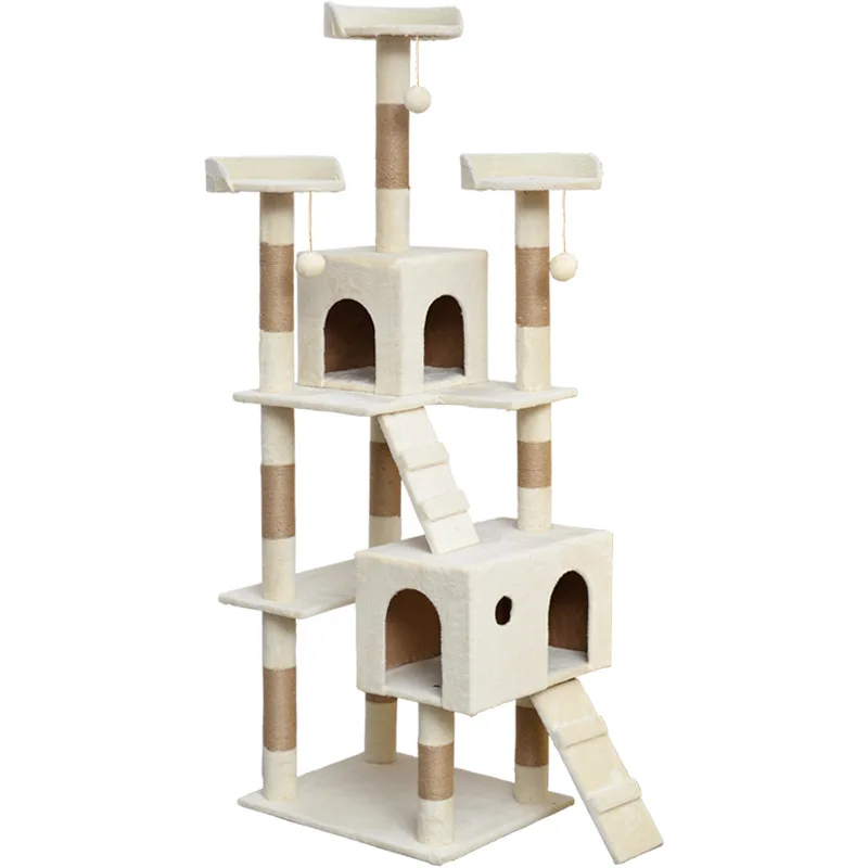 185 cm Luxury Large Cat Tree Cat House Modern Pet Furniture Cat Climbing Tower