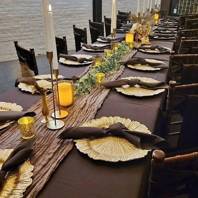 Custom Gold Charger Plates For Dinner Plates Plastic Tray Decorative Plates For Table Setting Thanksgiving Wedding